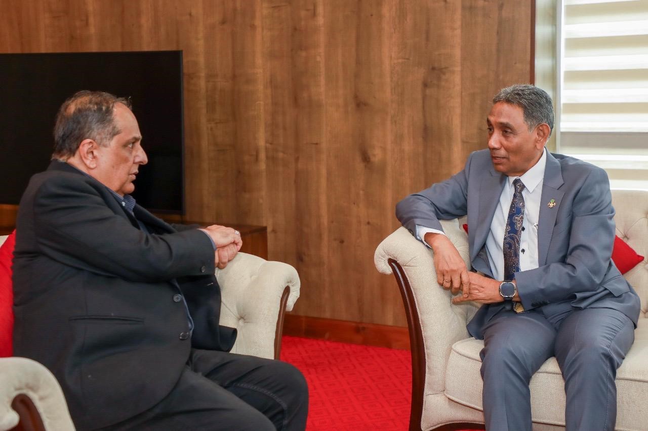 High Commissioner H.E Masood Imad calls on Hon. Hanif Yusoof, Governor of Western Province Governor